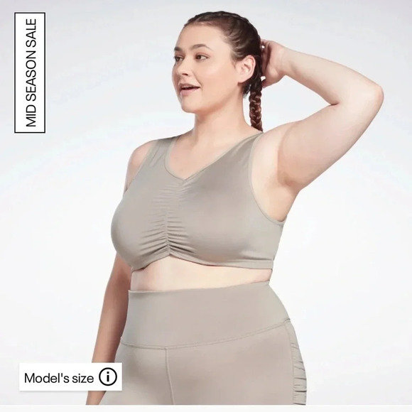 Reebok Studio Ruched Cropped Tank Top (Plus Size) 4X - Picture 1 of 6